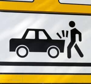 Watch for pedestrians sign.