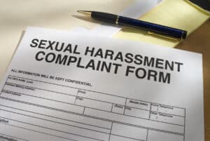 Sexual Harassment Complaint form on a desktop.
