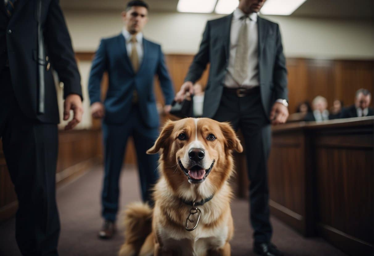 dog in court room