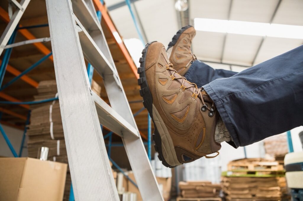 boots on a ladder
