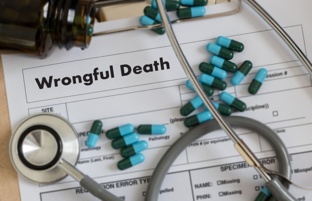 wrongful death pills and document