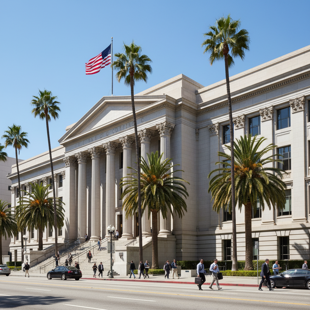 Attorney reviewing car accident case documents in Los Angeles