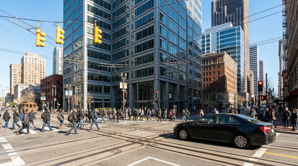 Downtown San Francisco intersection